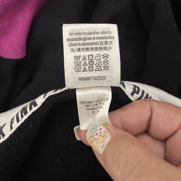 Victoria’s Secret PINK Colorblock Quarter Zip Sweatshirt Curve Hem XS - Picture 13 of 16